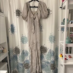 Billabong Gray Puff Sleeve Jumpsuit NWT